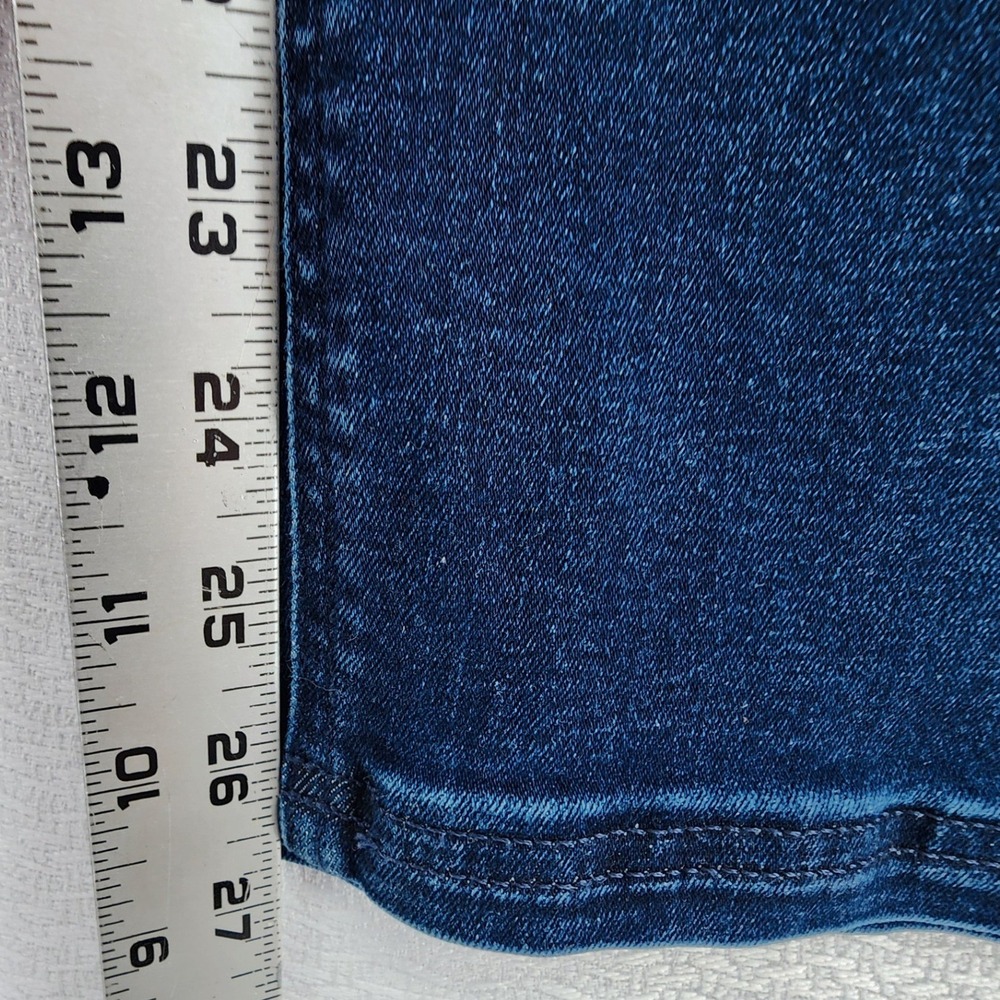 Denim & Co 16 Blue Wide Leg Crop Jeans Patch Pocket Stretch Comfort Casual - Picture 4 of 8